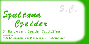 szultana czeider business card
